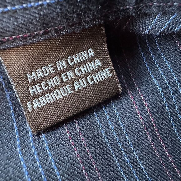 Roper Mens 3XL Shirt Snap Button Western Striped Pockets Gray Red Blue Retro - Picture 5 of 7